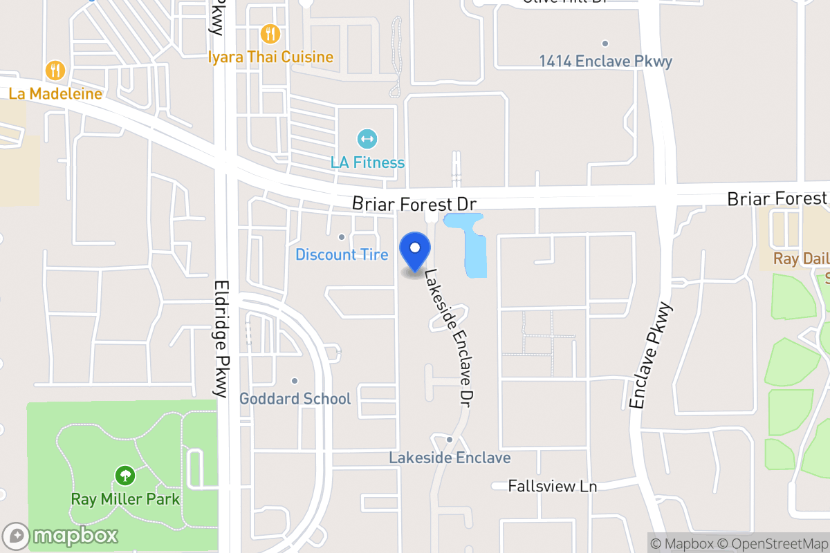Map of 1522 Lakeside Enclave Dr, Houston