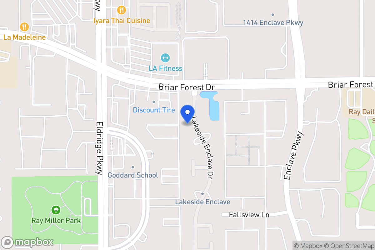 Map of 1526 Lakeside Enclave Dr, Houston