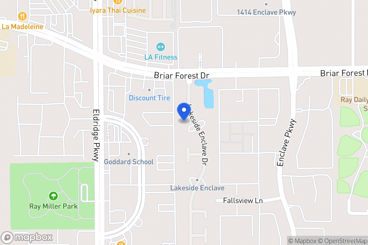 Map of 1534 Lakeside Enclave Dr, Houston