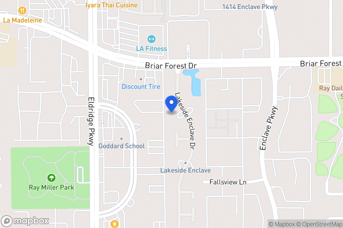 Map of 1538 Lakeside Enclave Dr, Houston