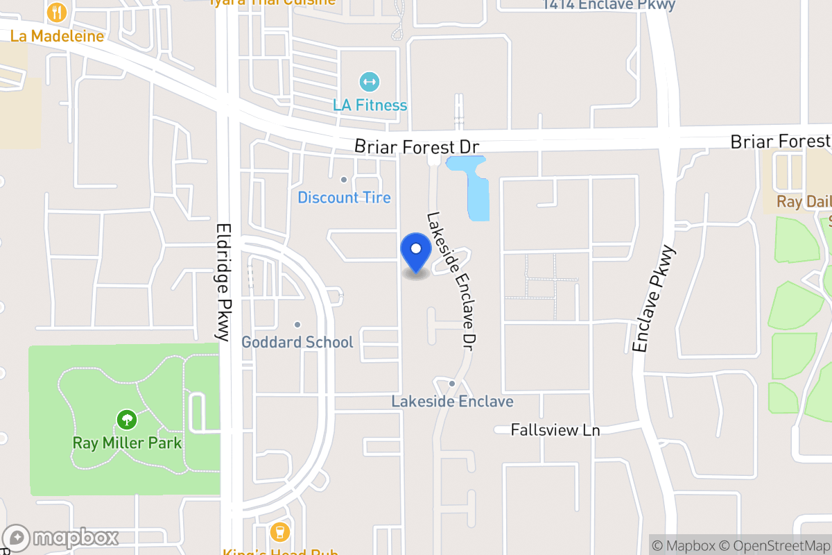 Map of 1542 Lakeside Enclave Dr, Houston