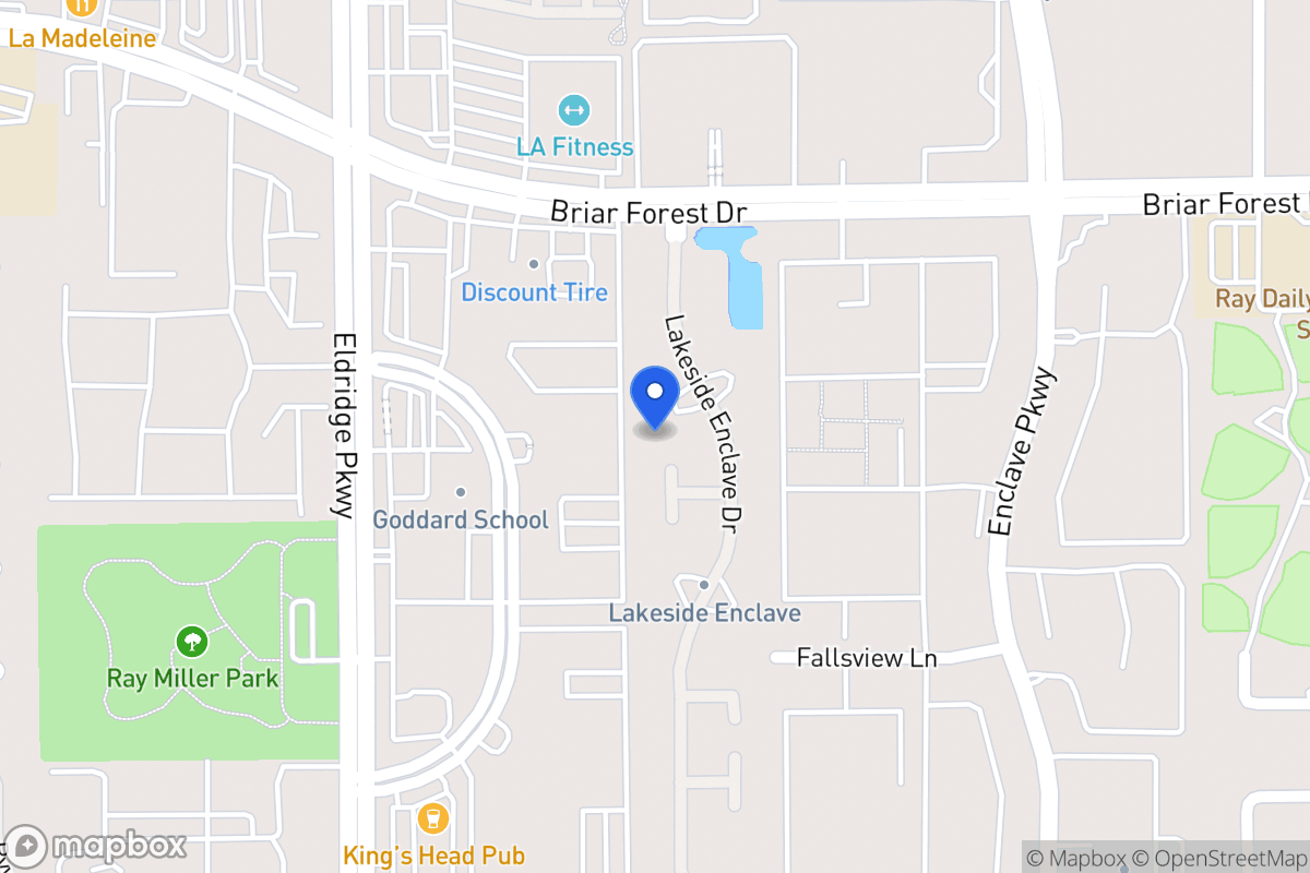 Map of 1546 Lakeside Enclave Dr, Houston