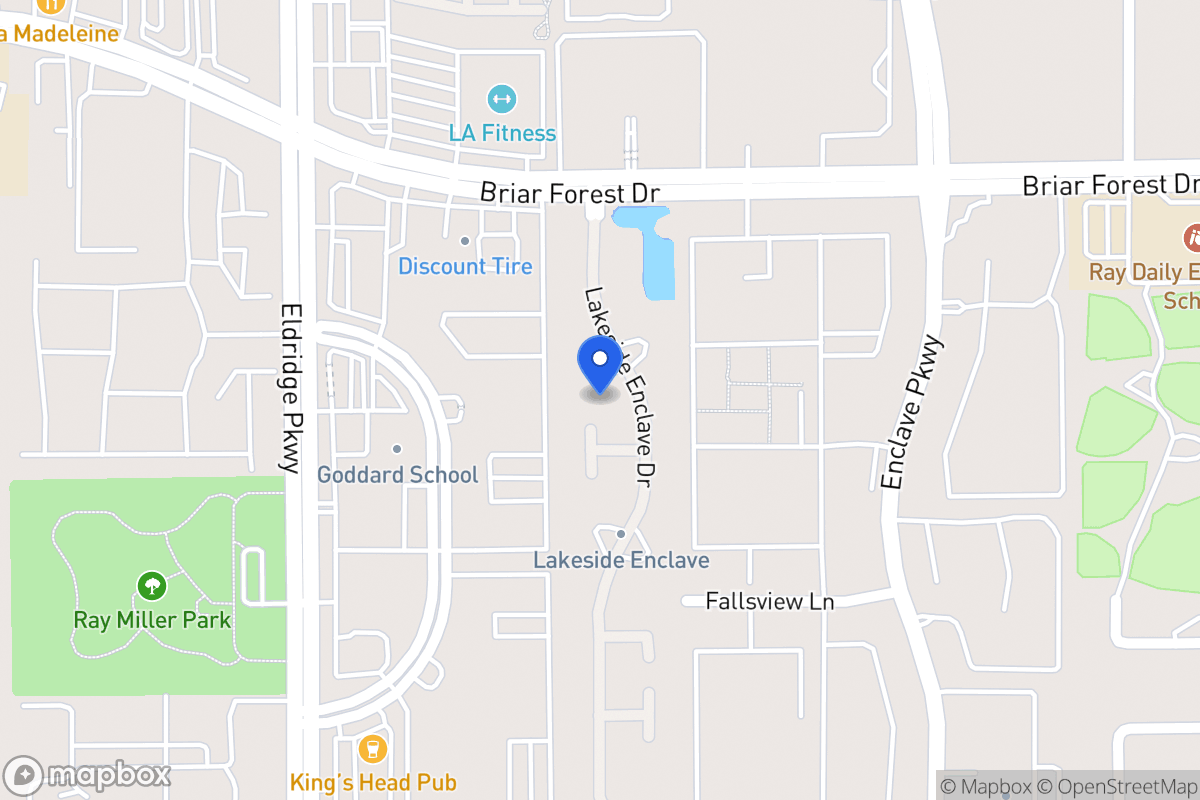 Map of 1550 Lakeside Enclave Dr, Houston