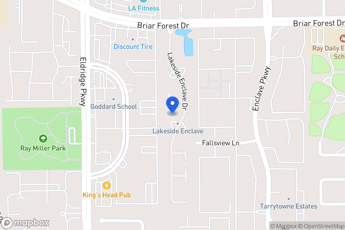 Map of 1624 Lakeside Enclave Dr, Houston