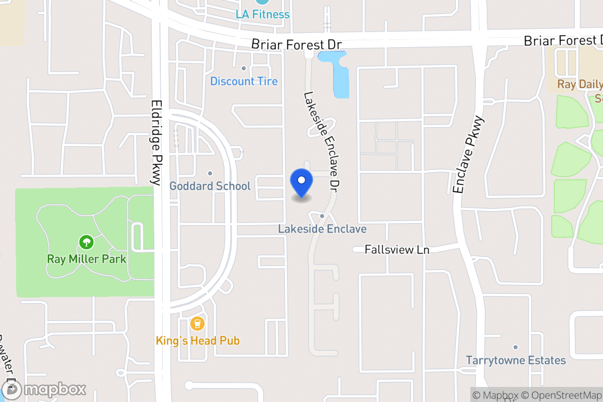 Map of 1628 Lakeside Enclave Dr, Houston