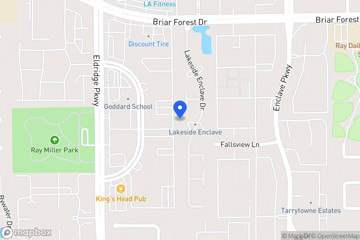 Map of 1632 Lakeside Enclave Dr, Houston