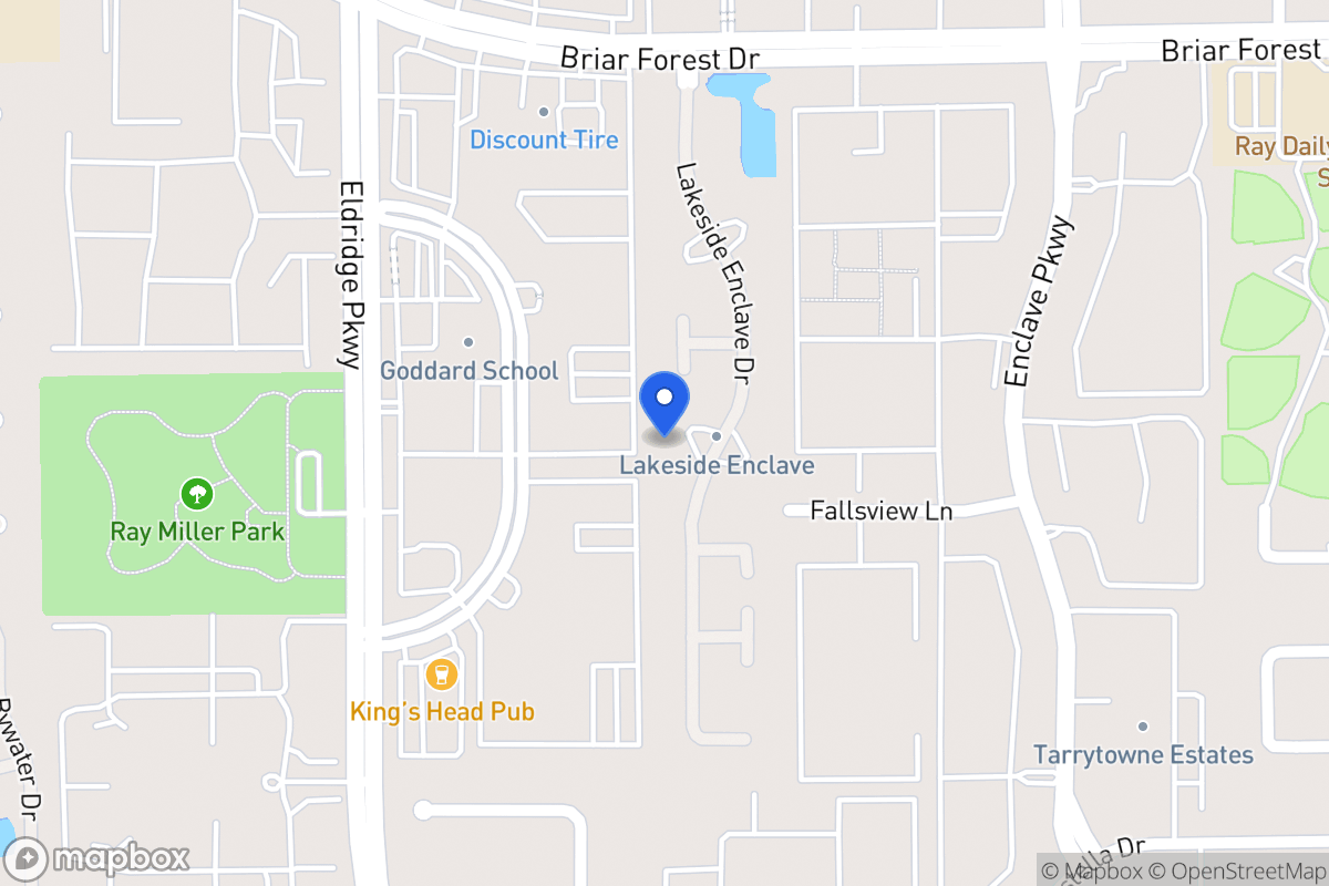 Map of 1636 Lakeside Enclave Dr, Houston