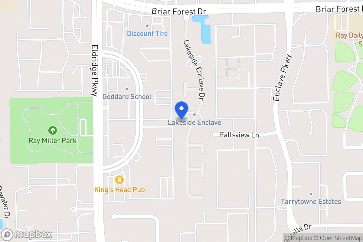 Map of 1640 Lakeside Enclave Dr, Houston