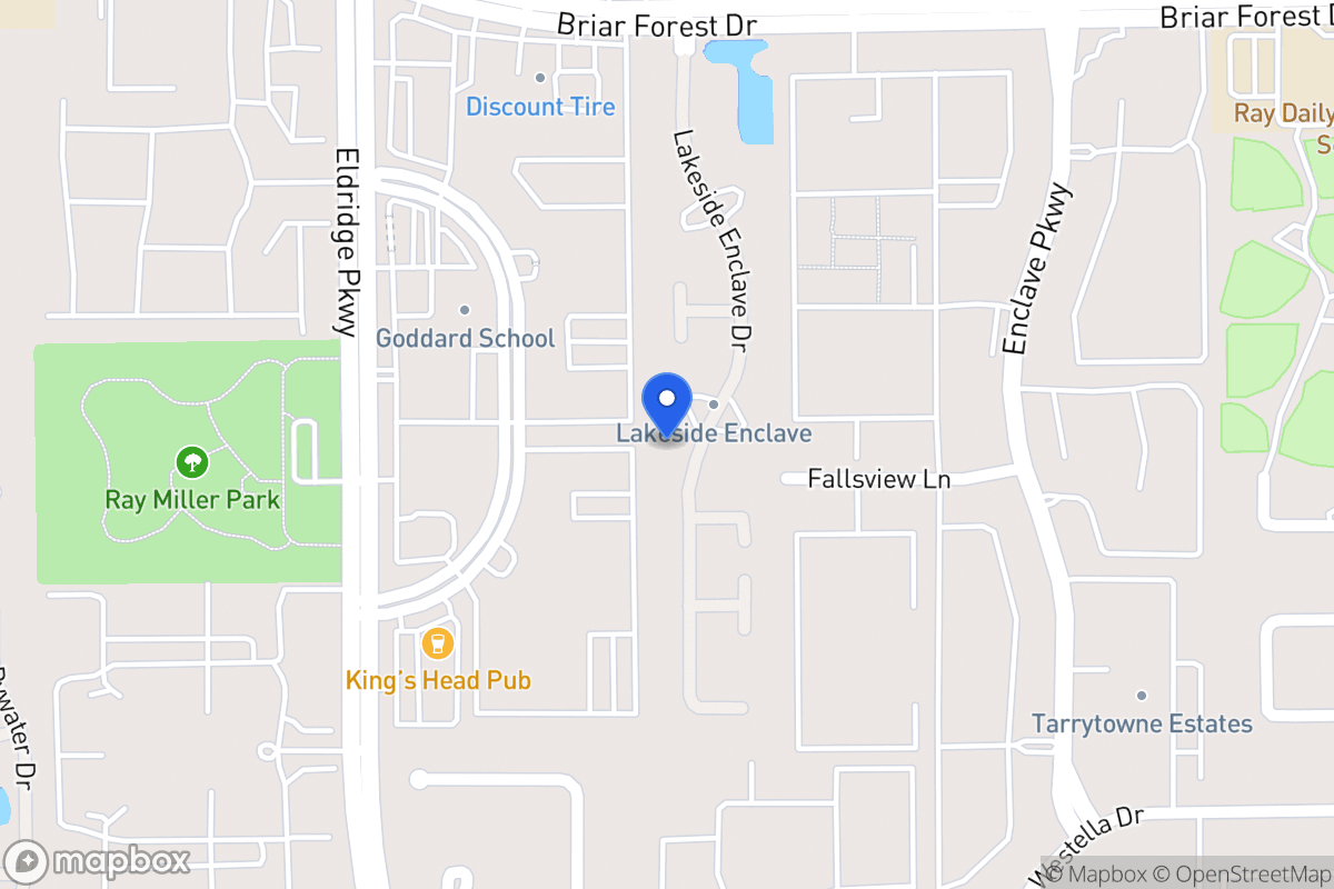 Map of 1644 Lakeside Enclave Dr, Houston