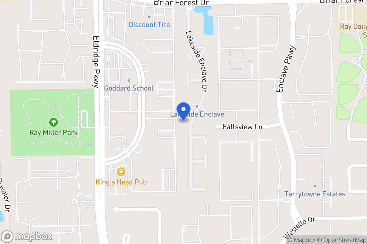 Map of 1648 Lakeside Enclave Dr, Houston