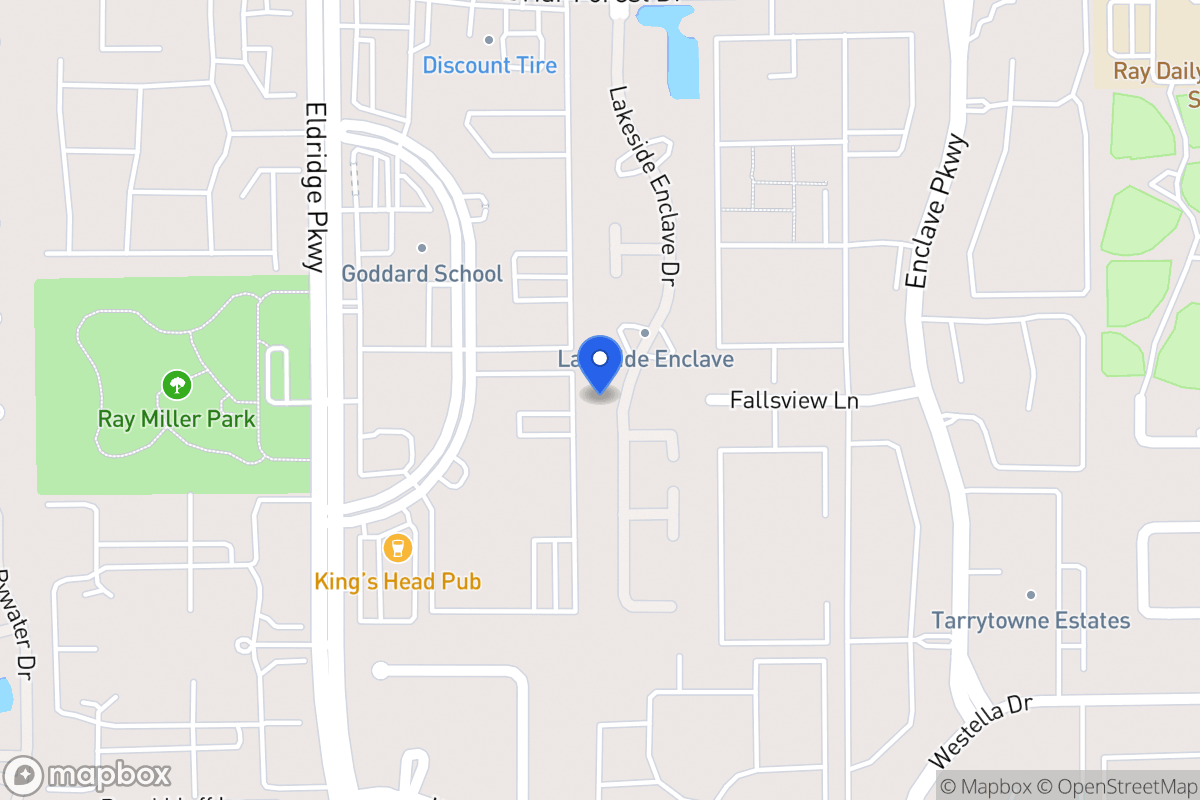 Map of 1702 Lakeside Enclave Dr, Houston