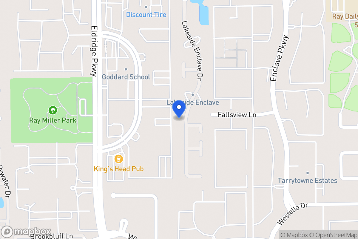 Map of 1706 Lakeside Enclave Dr, Houston