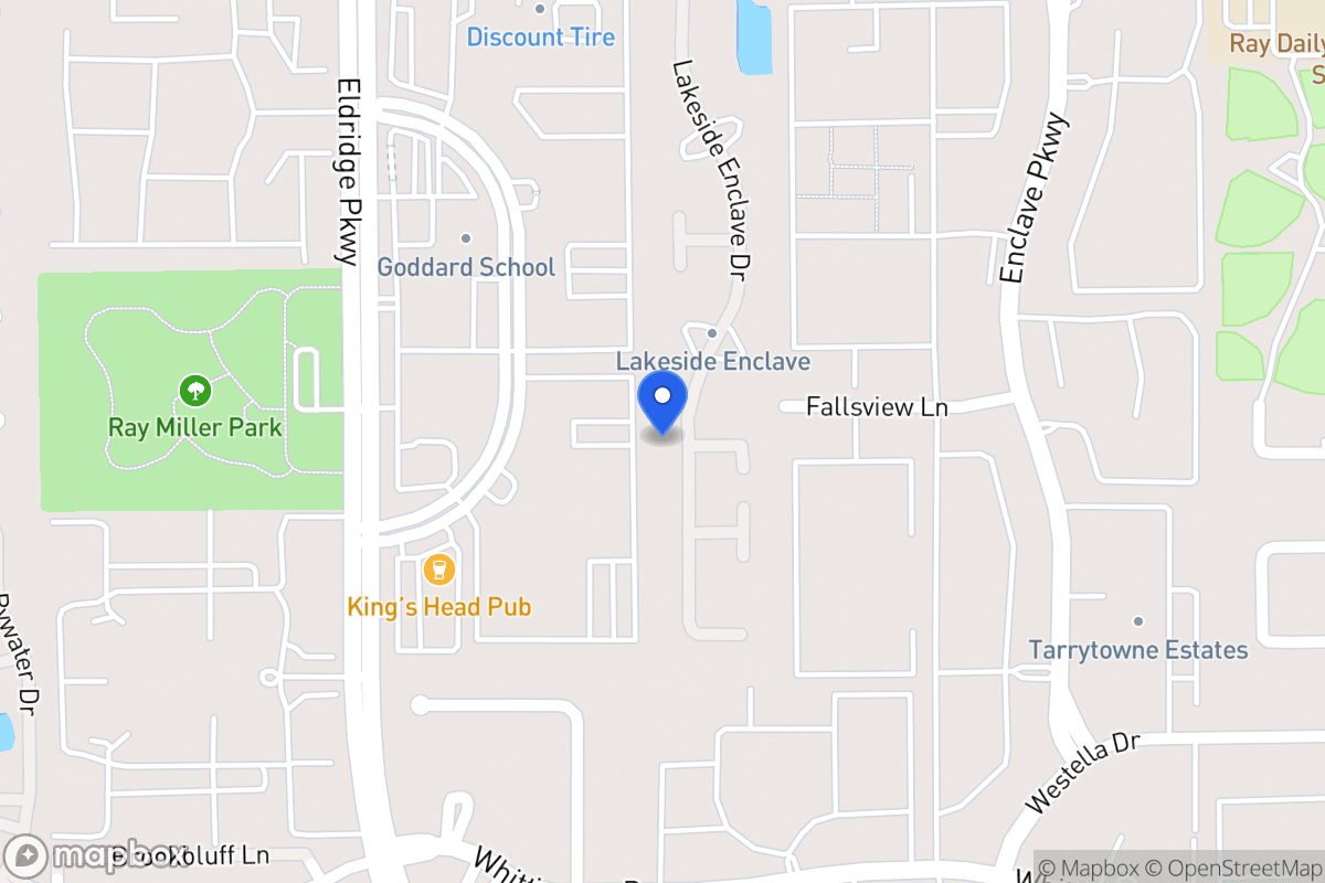 Map of 1710 Lakeside Enclave Dr, Houston