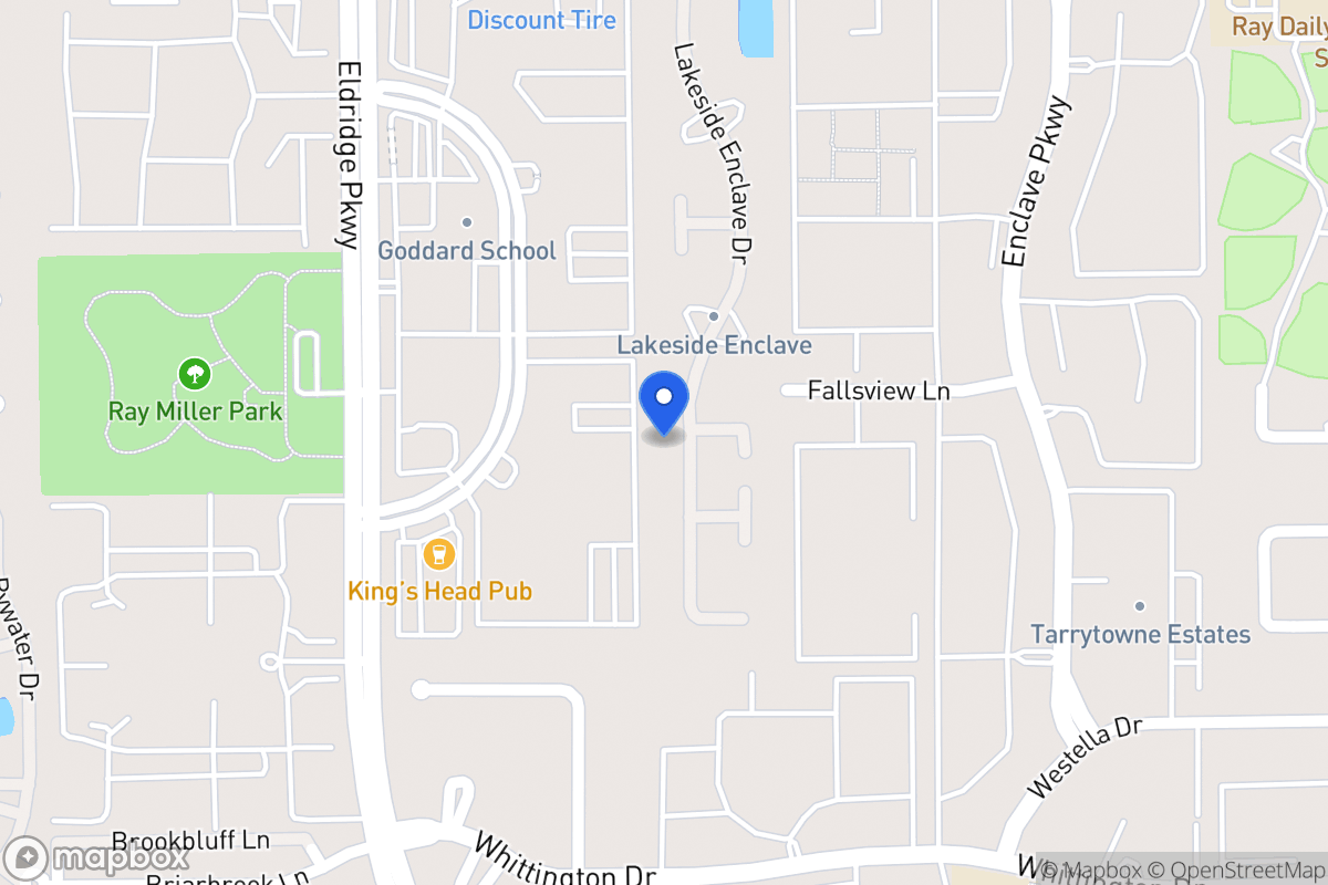 Map of 1714 Lakeside Enclave Dr, Houston