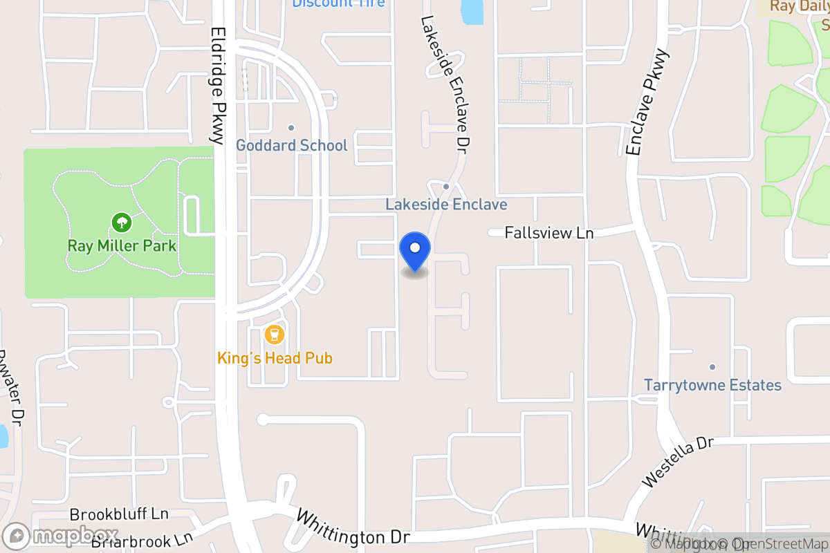 Map of 1718 Lakeside Enclave Dr, Houston