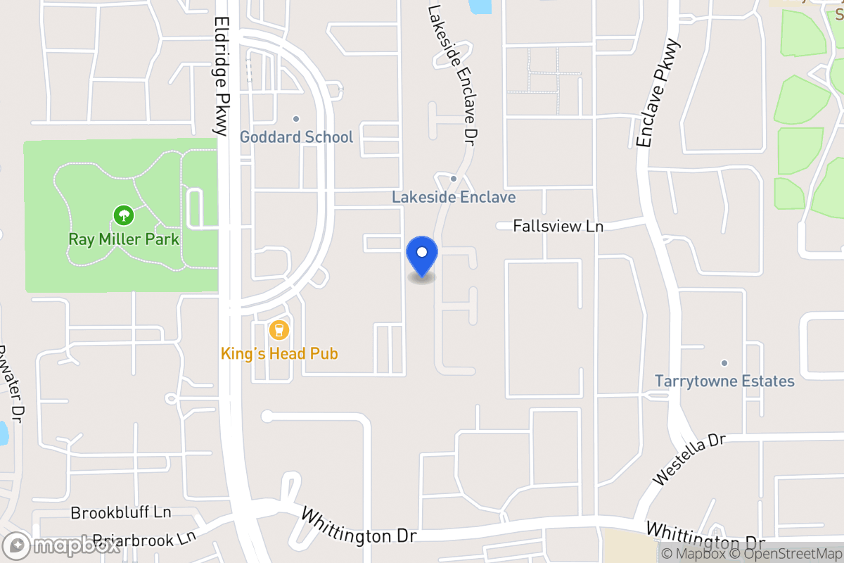 Map of 1722 Lakeside Enclave Dr, Houston