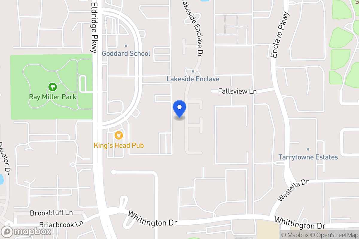 Map of 1726 Lakeside Enclave Dr, Houston