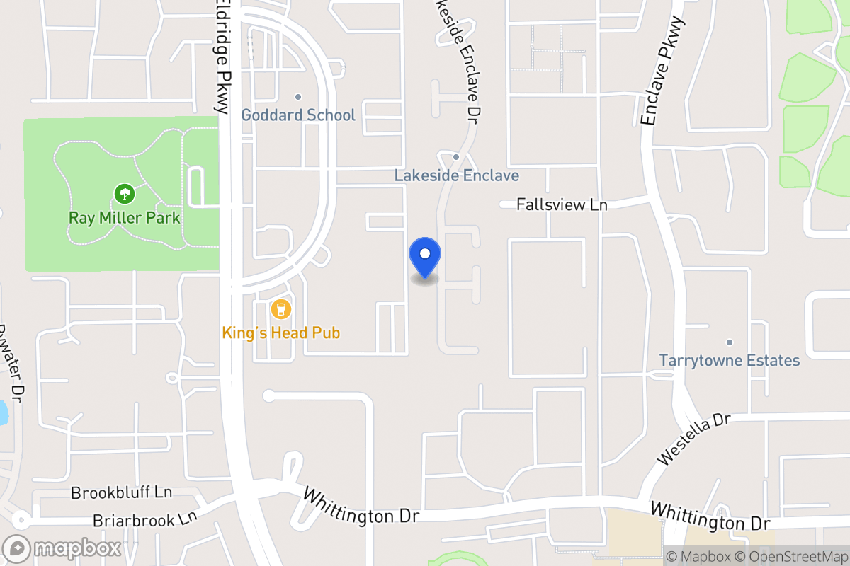 Map of 1730 Lakeside Enclave Dr, Houston