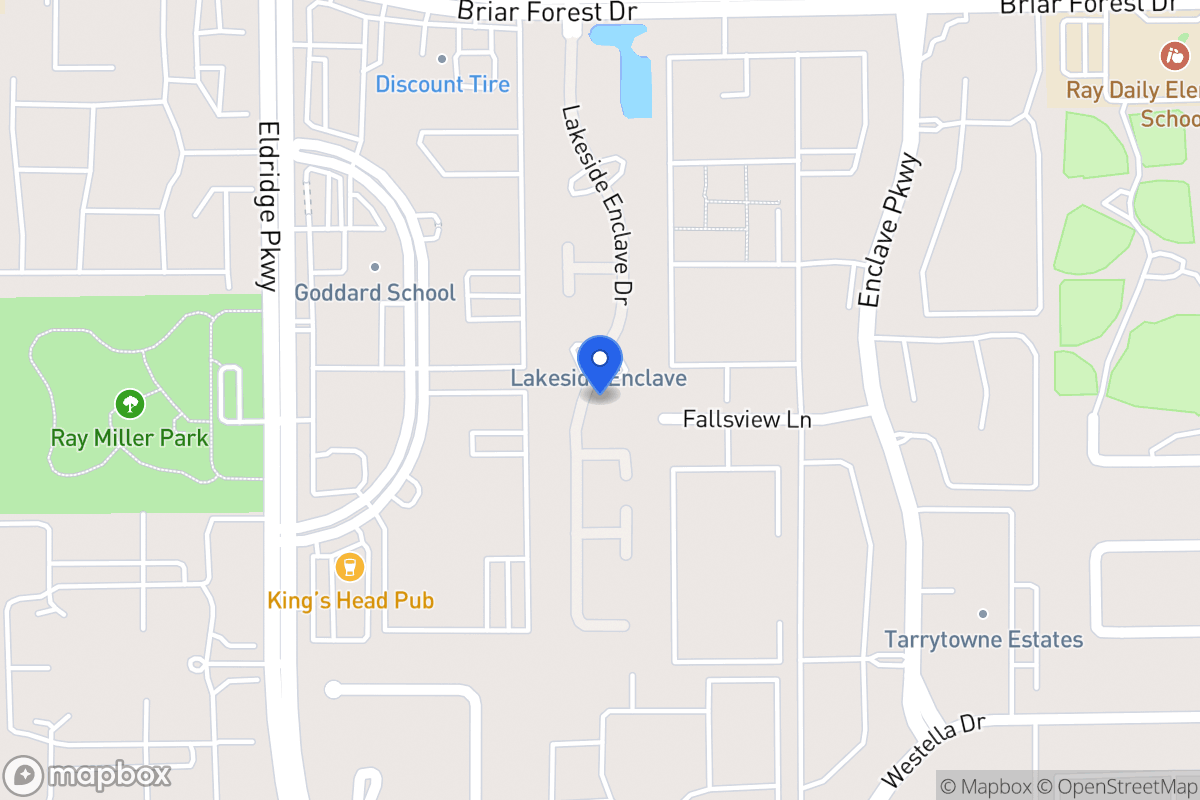 Map of 1647 Lakeside Enclave Dr, Houston