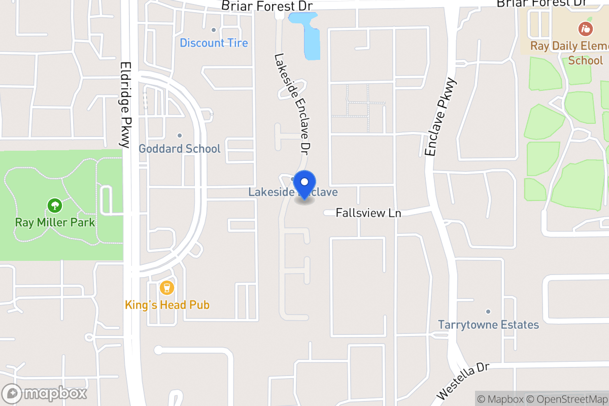 Map of 1643 Lakeside Enclave Dr, Houston
