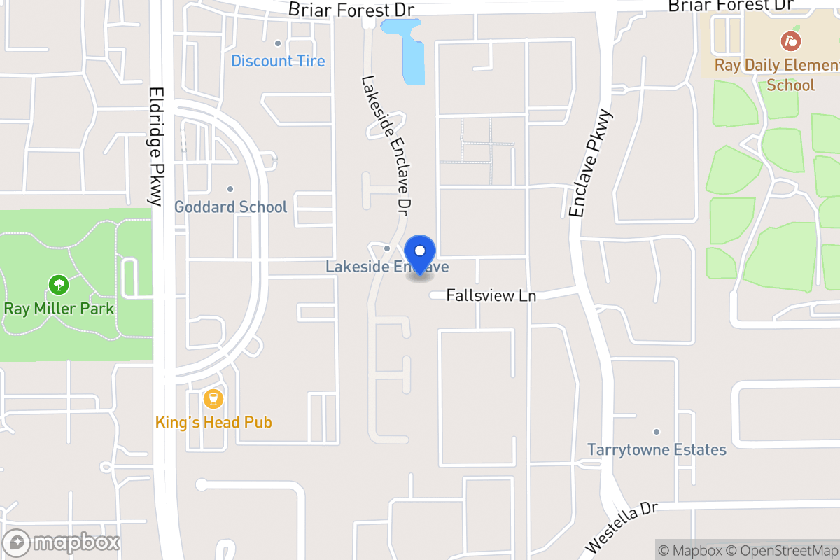 Map of 1639 Lakeside Enclave Dr, Houston