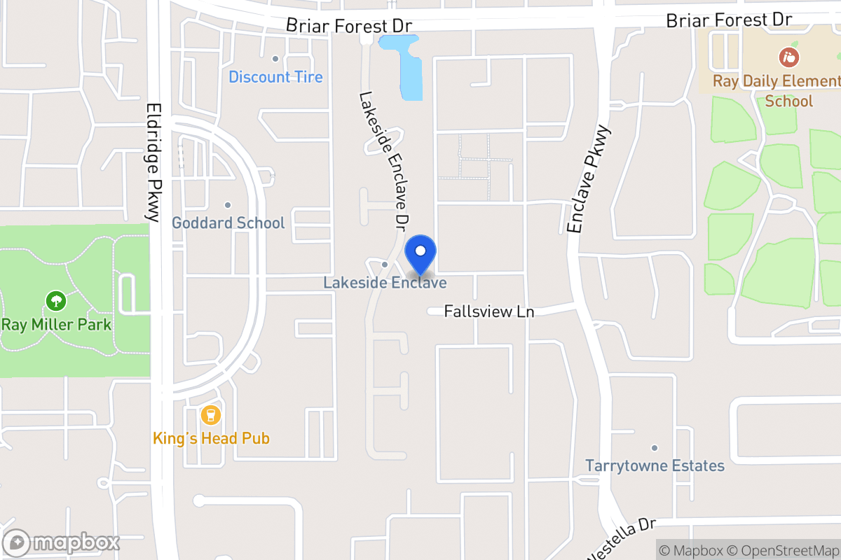 Map of 1635 Lakeside Enclave Dr, Houston