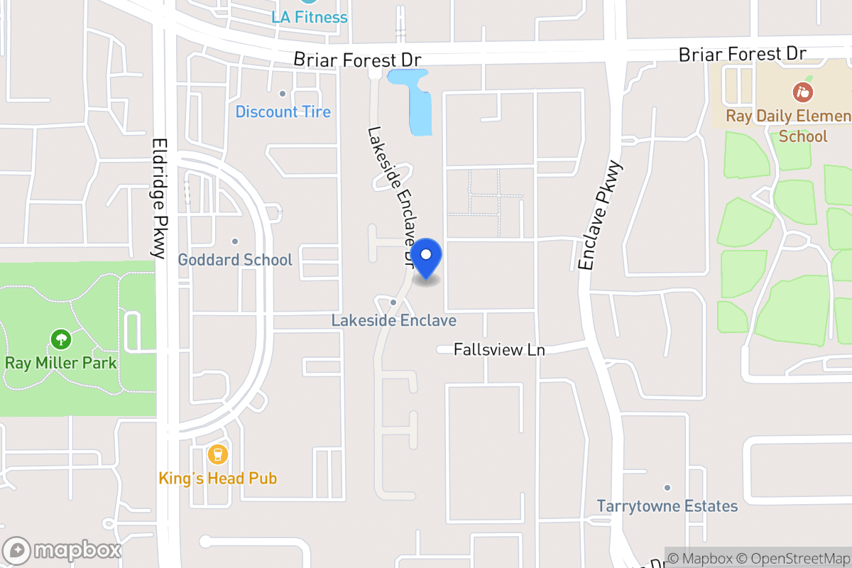 Map of 1623 Lakeside Enclave Dr, Houston