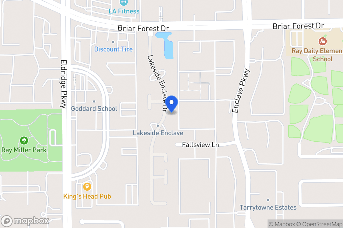 Map of 1619 Lakeside Enclave Dr, Houston