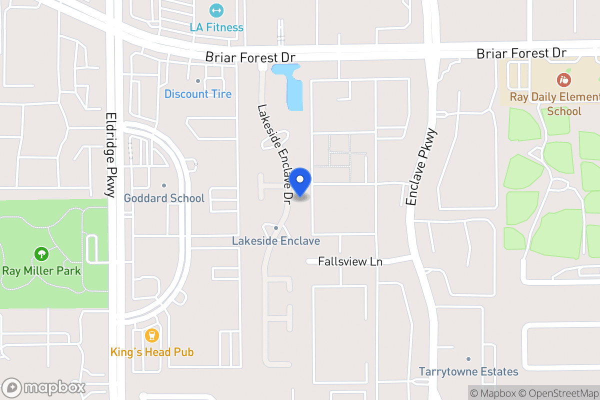 Map of 1615 Lakeside Enclave Dr, Houston