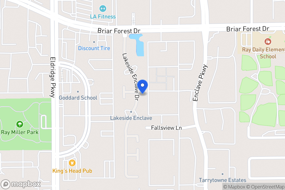 Map of 1611 Lakeside Enclave Dr, Houston