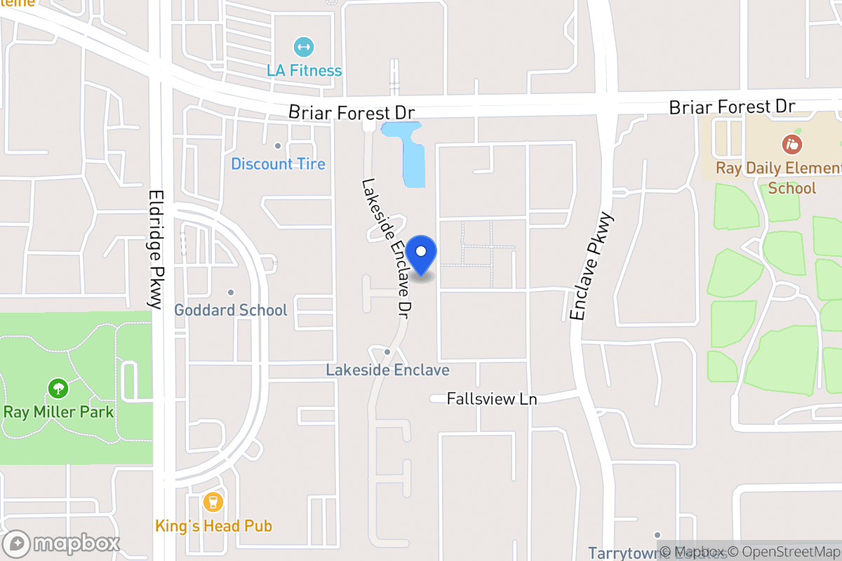 Map of 1603 Lakeside Enclave Dr, Houston