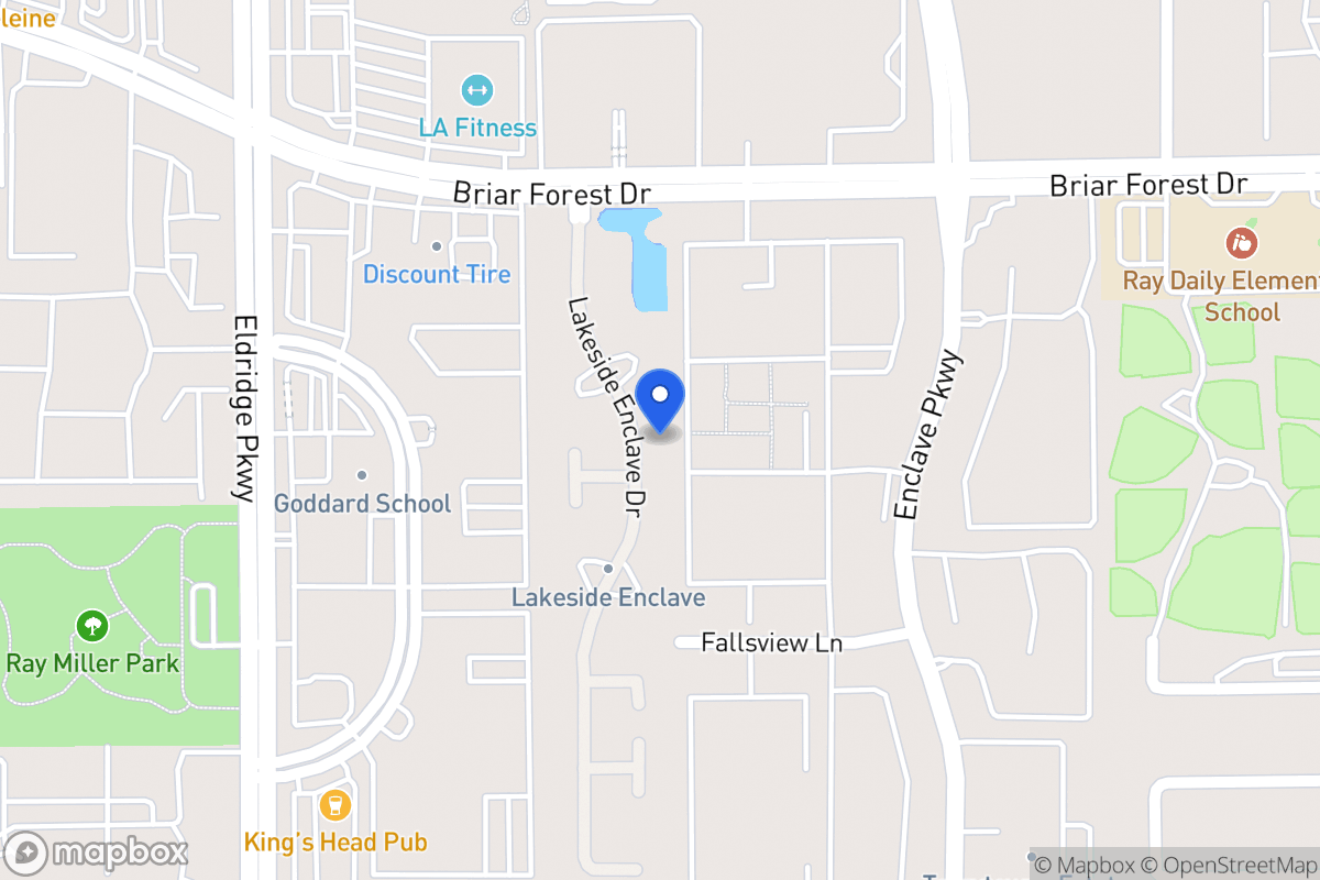 Map of 1555 Lakeside Enclave Dr, Houston