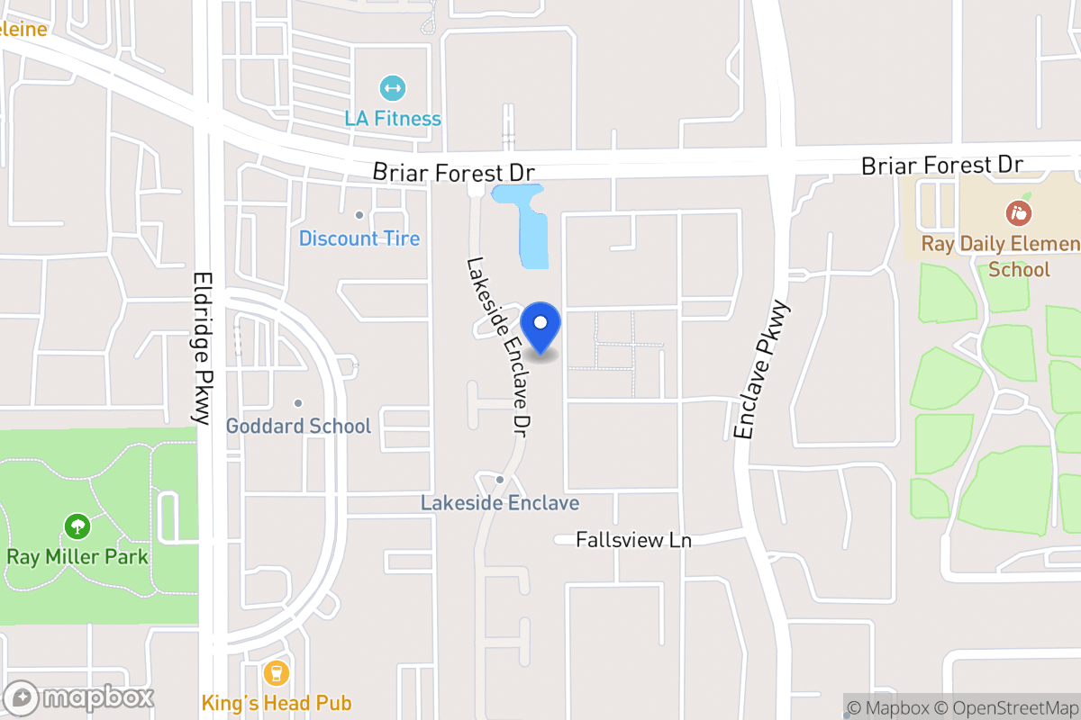 Map of 1551 Lakeside Enclave Dr, Houston