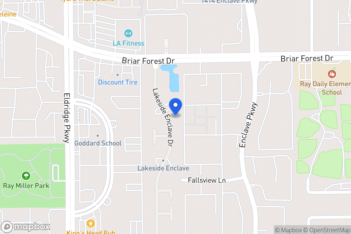 Map of 1547 Lakeside Enclave Dr, Houston