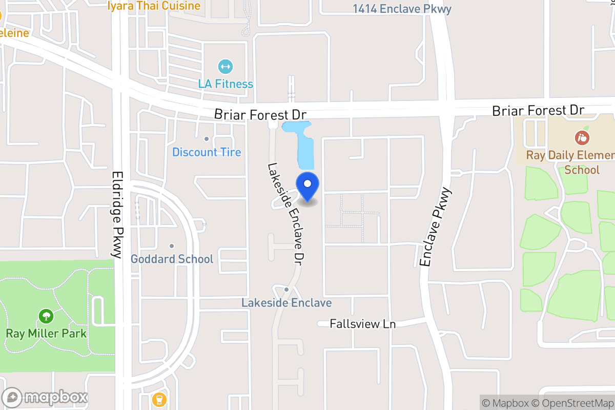 Map of 1543 Lakeside Enclave Dr, Houston