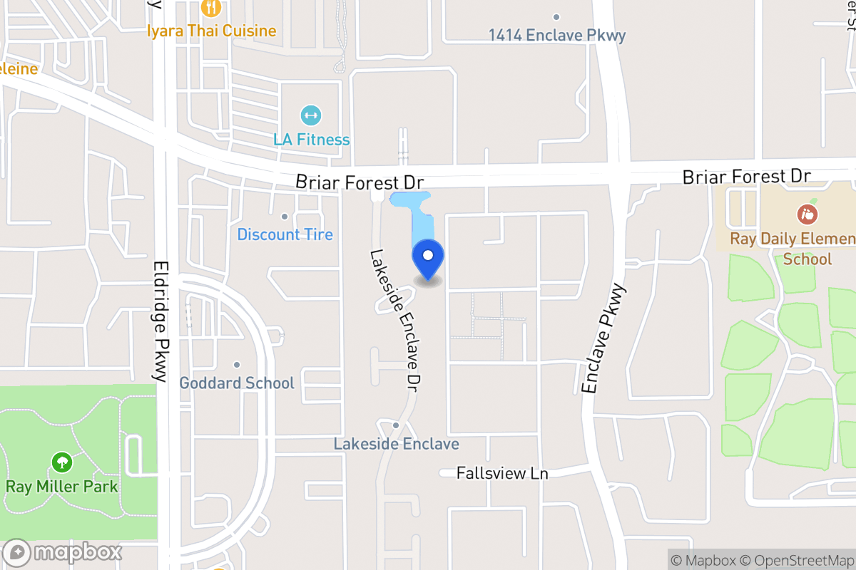 Map of 1535 Lakeside Enclave Dr, Houston