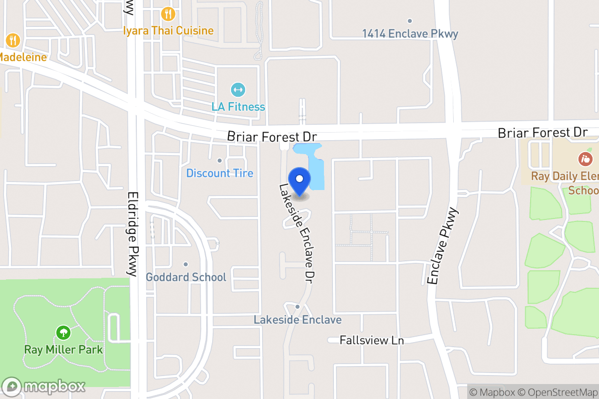 Map of 1527 Lakeside Enclave Dr, Houston