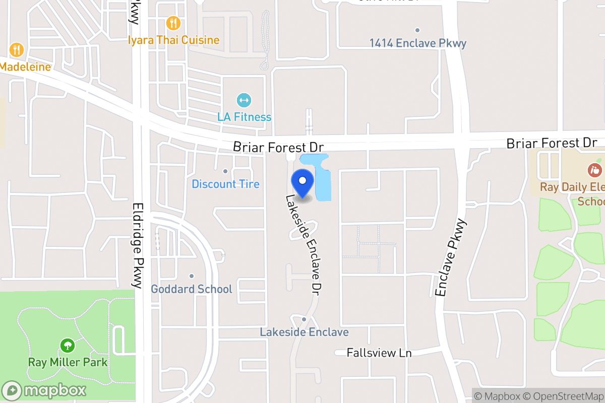 Map of 1523 Lakeside Enclave Dr, Houston