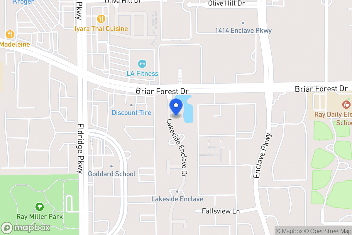 Map of 1519 Lakeside Enclave Dr, Houston