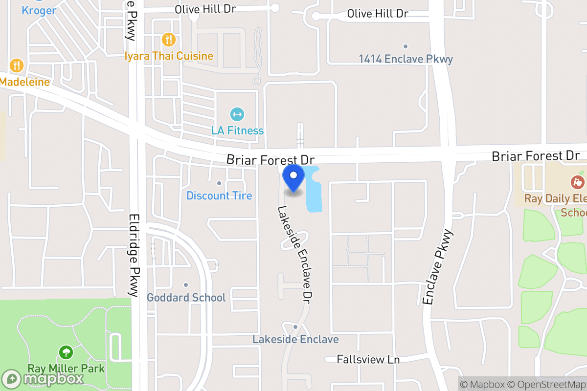 Map of 1515 Lakeside Enclave Dr, Houston