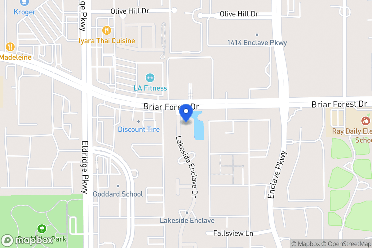 Map of 1511 Lakeside Enclave Dr, Houston