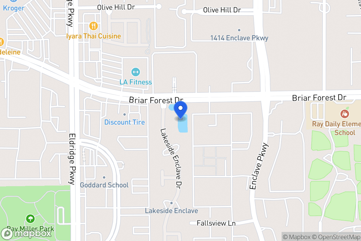 Map of Lakeside Enclave Dr, Houston