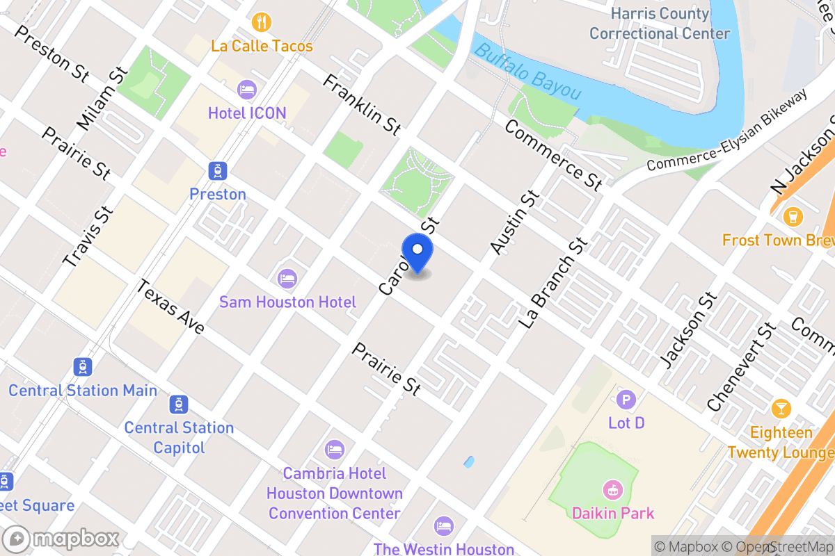 Map of Caroline St, Houston