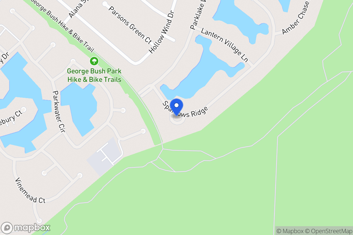 Map of Sparrows Rdg, Katy