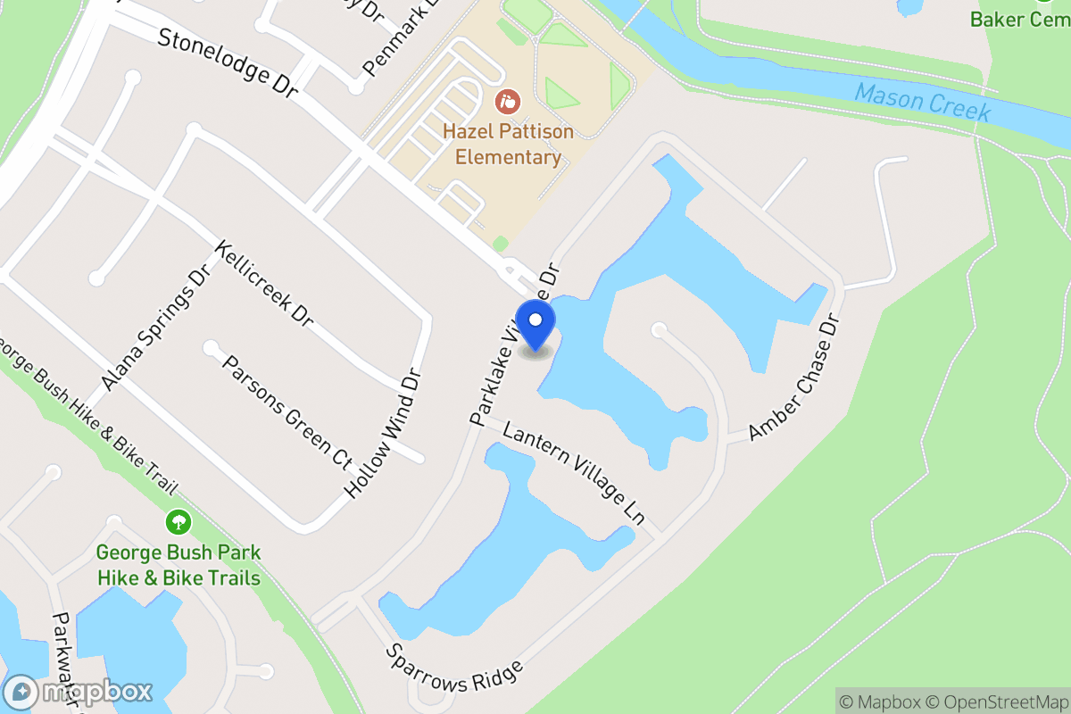 Map of 1807 Parklake Village Dr, Katy