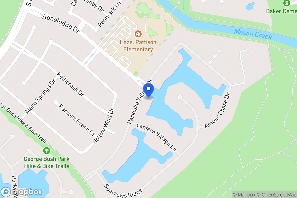 Map of 1803 Parklake Village Dr, Katy