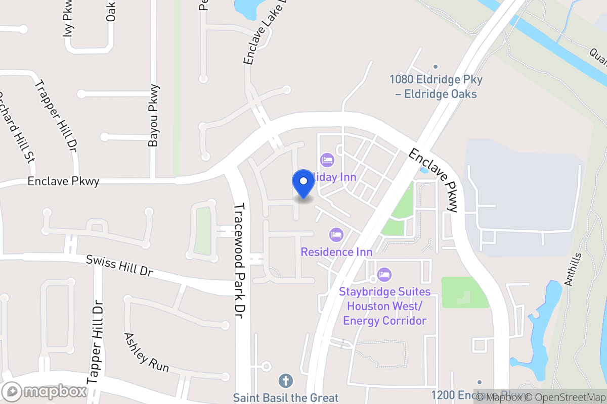 Map of 1147 Enclave Sq E, Houston