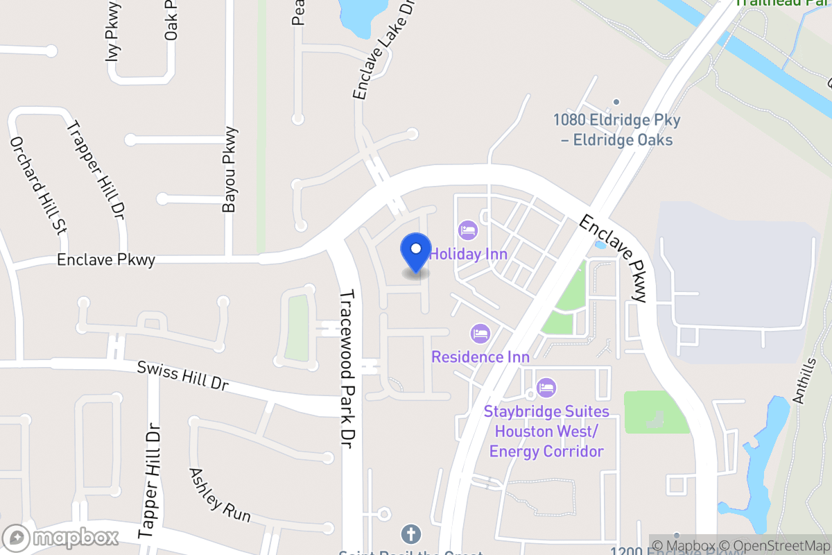 Map of 1027 Enclave Sq S, Houston