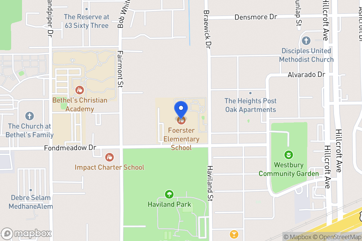 Map of 14200 Fonmeadow Dr, Houston