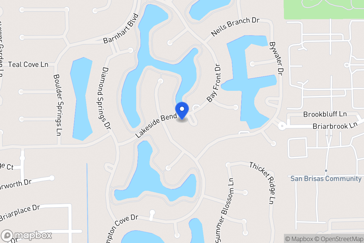 Map of 2102 Lakeside Bend Ct, Houston